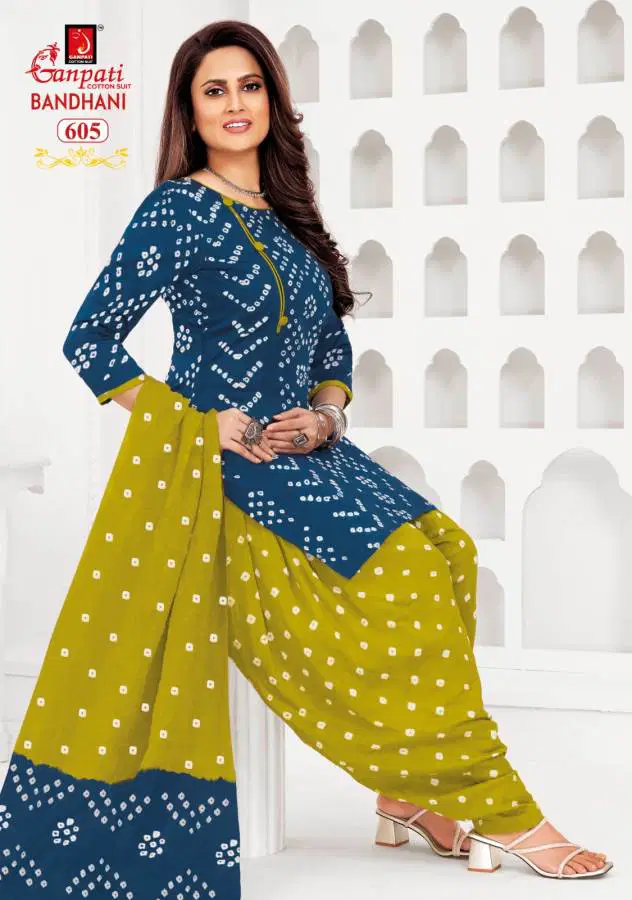 Bandhani Vol 6 By Ganpati Printed Pure Cotton Dress Material Wholesalers In Delhi